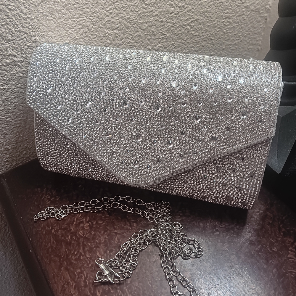 Elegant Silver Clutch Bag